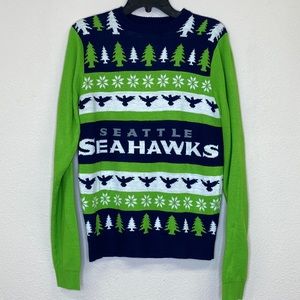 Seattle Seahawks  NFL Team Apparel Christmas Sweater Men's Medium
